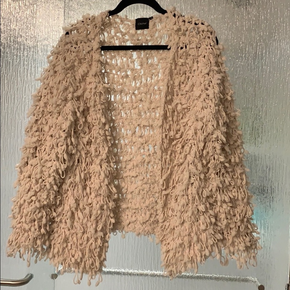 Knitted cream sweater